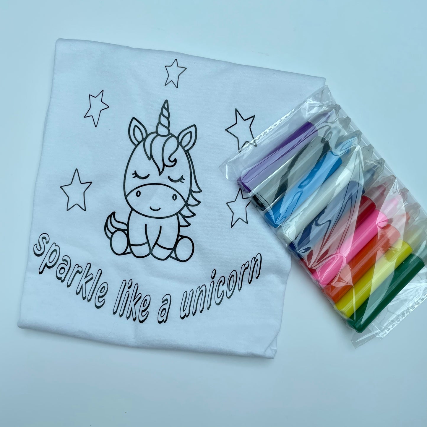 Children’s Colouring In T-Shirt & Pens