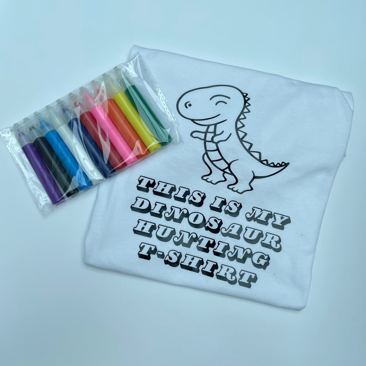 Children’s Colouring In T-Shirt & Pens